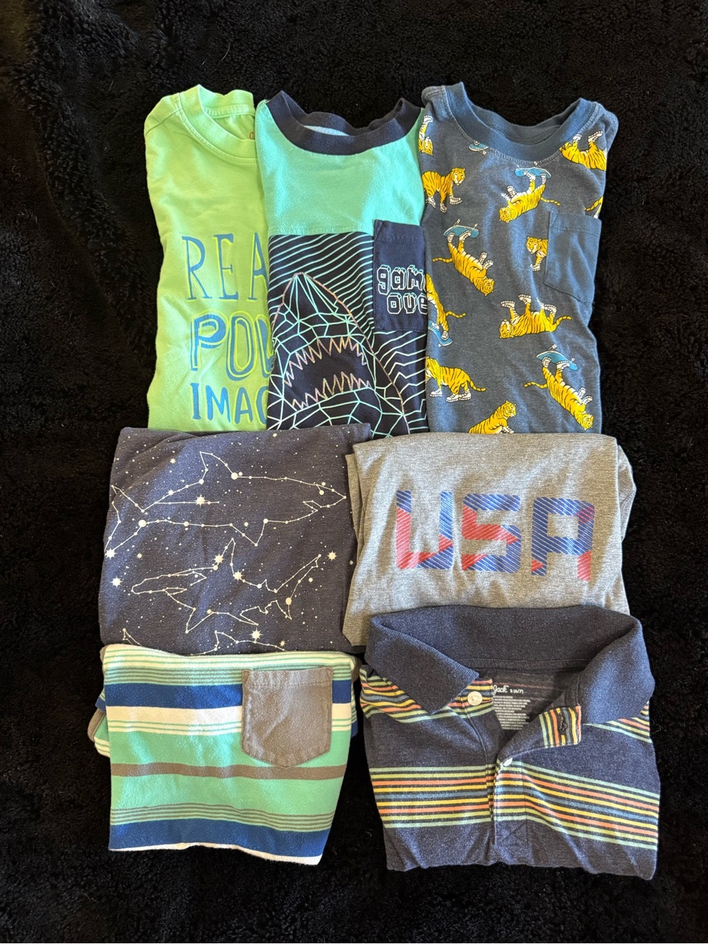 Cat & Jack Kids Tops in Green, Teal, Navy and Gray